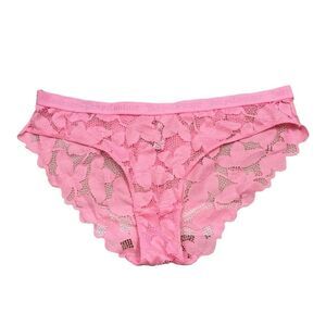 Brand new without Tags Juicy Couture Sheer Pink Lace Panties‎ Size XL